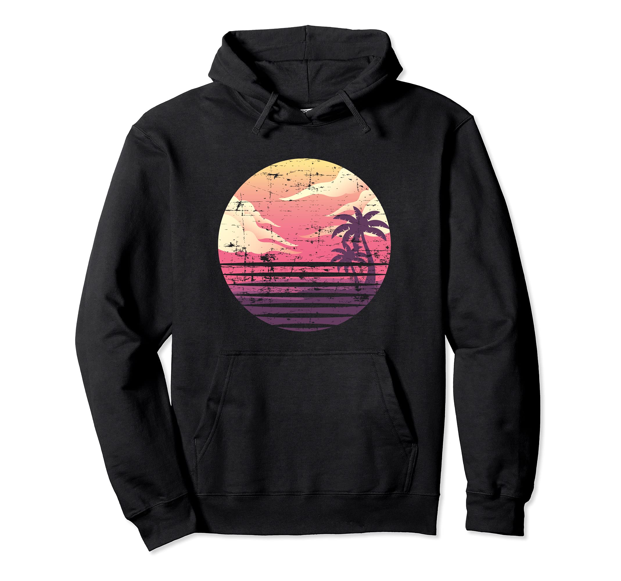 90S Art Palm Trees 80S Aesthetic Hoodie - Custom Art Print for Adults - T-Shirt, Sweatshirt, Hoodie