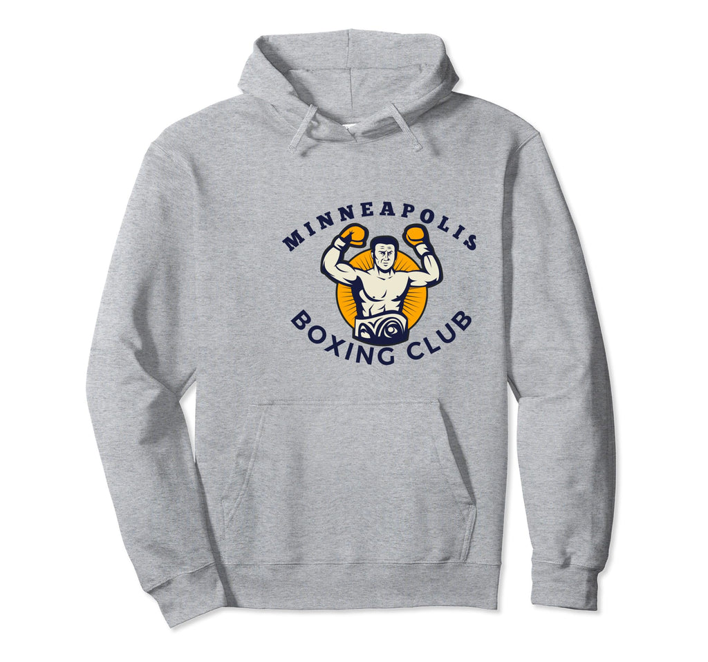 Minneapolis Boxing Club Distressed Boxer Hoodie - Minimalist Print Unisex - T-Shirt, Sweatshirt, Hoodie