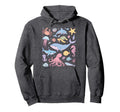 Ocean Life Sea Aesthetic Dolphin Beach 90S Hoodie - Novelty Apparel Unisex - T-Shirt, Sweatshirt, Hoodie