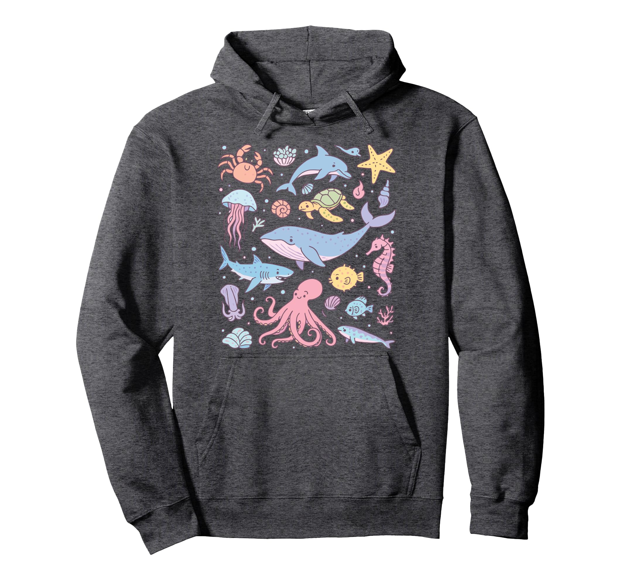 Ocean Life Sea Aesthetic Dolphin Beach 90S Hoodie - Novelty Apparel Unisex - T-Shirt, Sweatshirt, Hoodie
