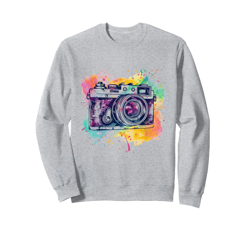 Photographer Camera Watercolor Sweatshirt - Novelty Apparel Men Women - T-Shirt, Sweatshirt, Hoodie