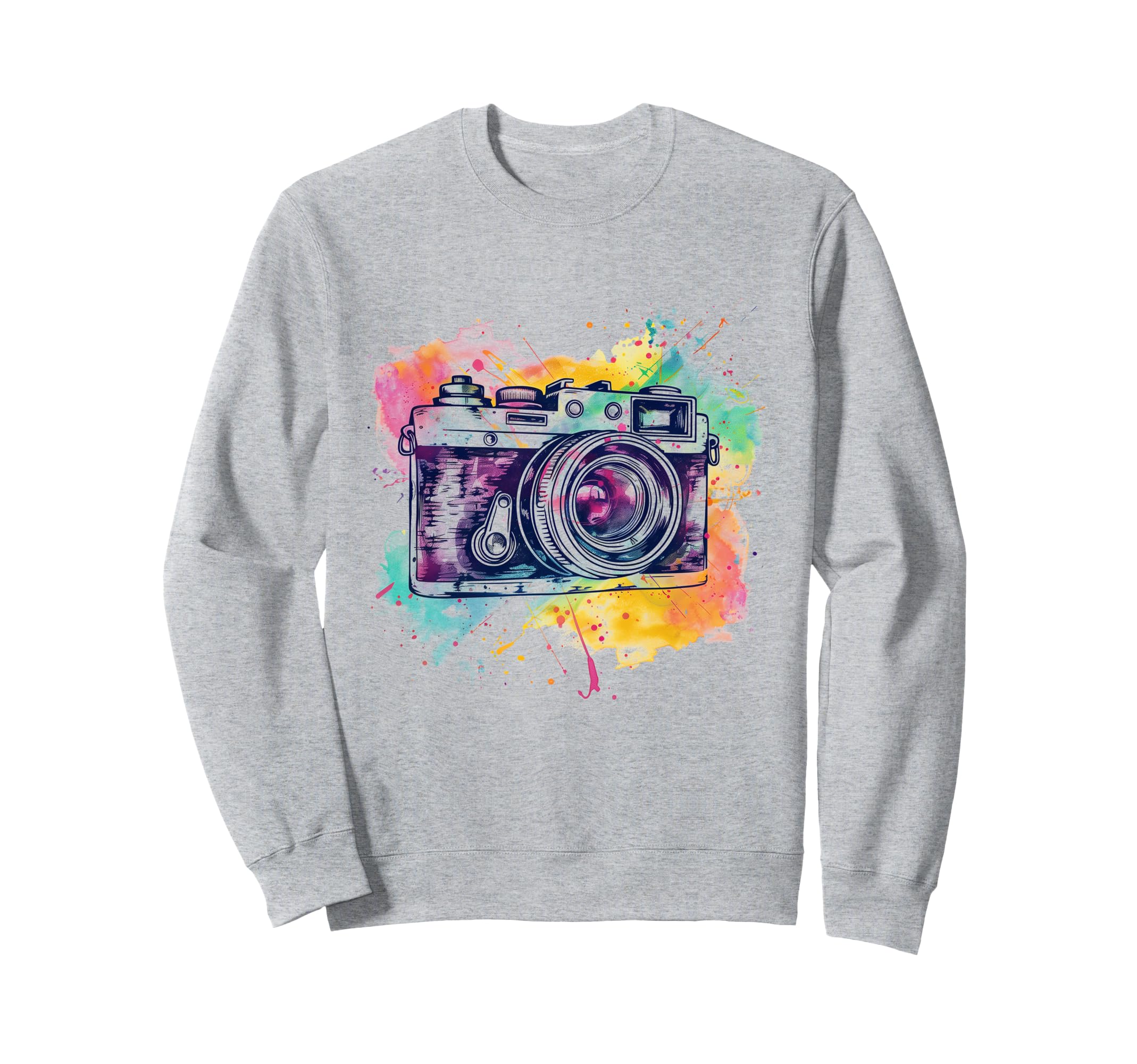 Photographer Camera Watercolor Sweatshirt - Novelty Apparel Men Women - T-Shirt, Sweatshirt, Hoodie