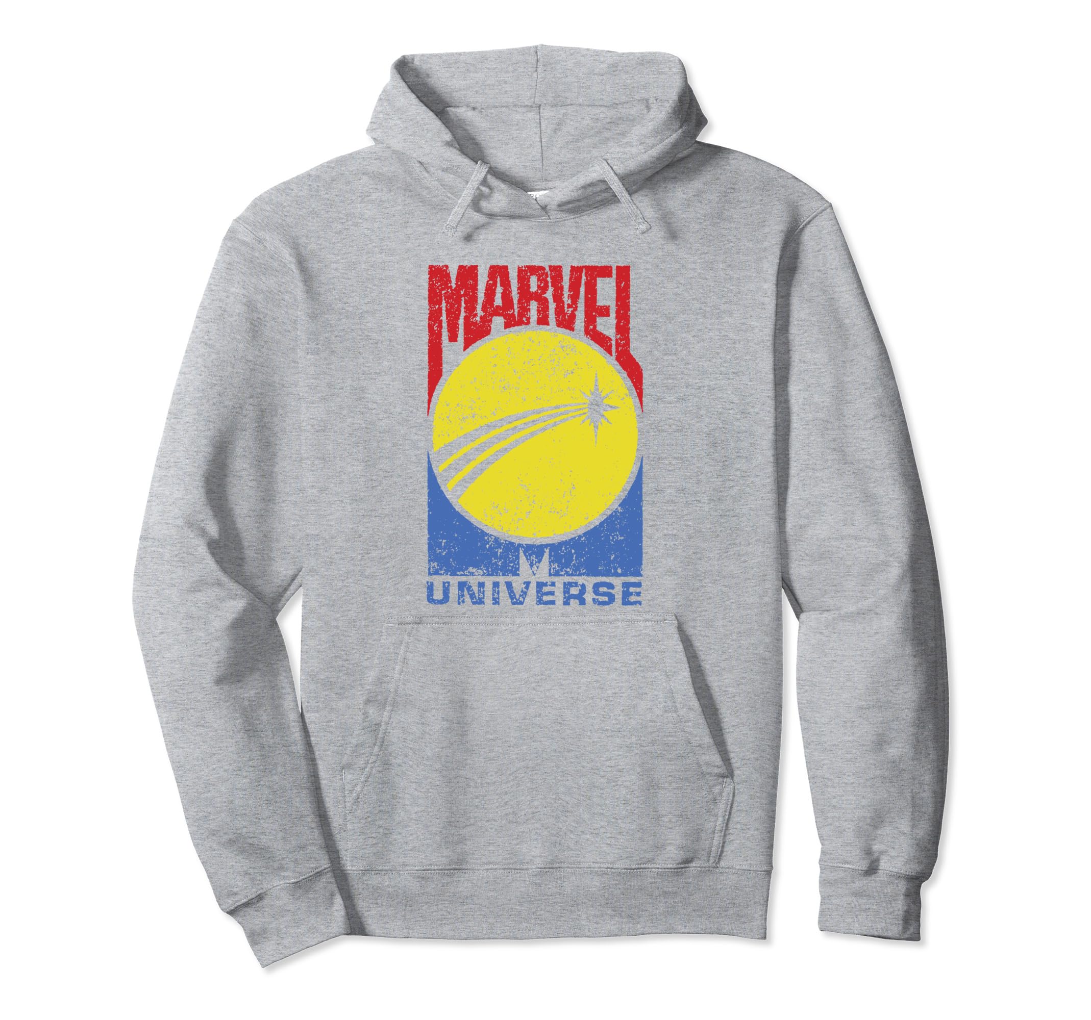 Marvel Universe Distressed Logo Hoodie - Trendy Graphic Men Women - T-Shirt, Sweatshirt, Hoodie