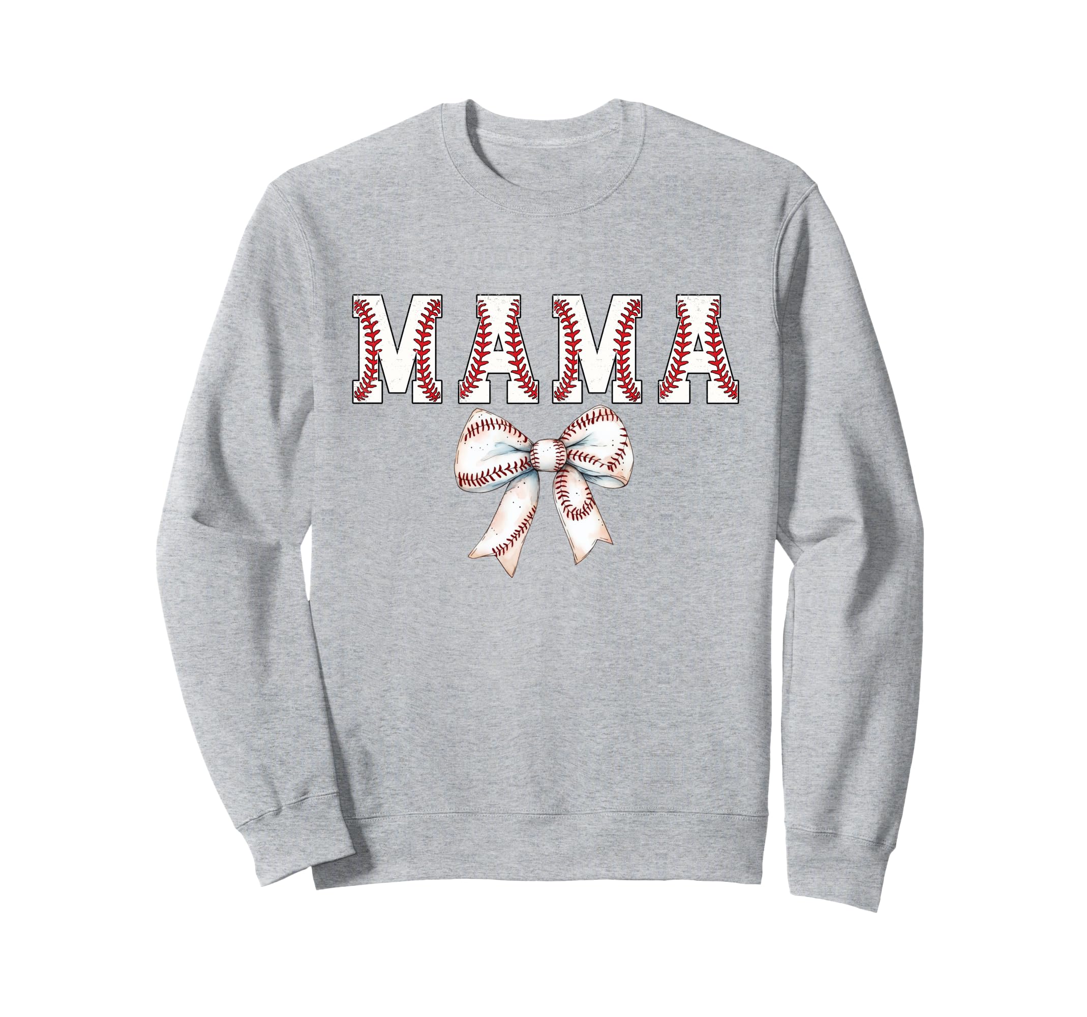Baseball Mom Bow Baseball Mama Sweatshirt - Aesthetic Graphic Men Women - T-Shirt, Sweatshirt, Hoodie