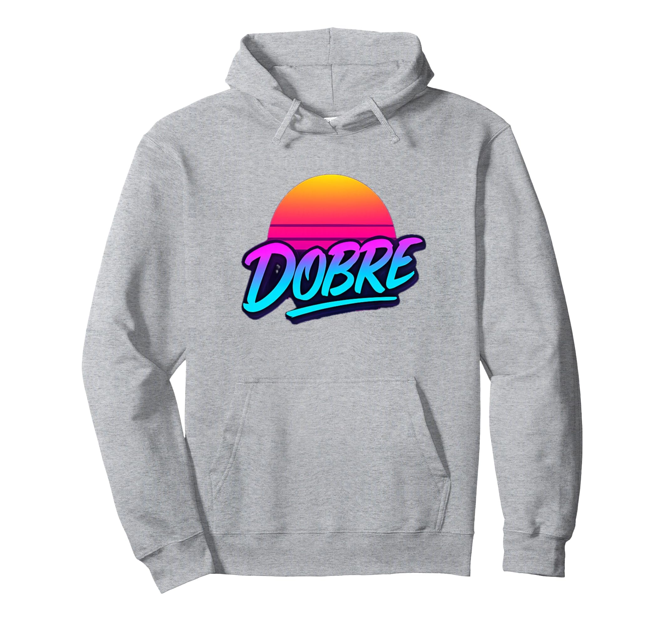 Dobre Sunset 80S Vaporwave Neon Hoodie - Minimalist Print Unisex - T-Shirt, Sweatshirt, Hoodie