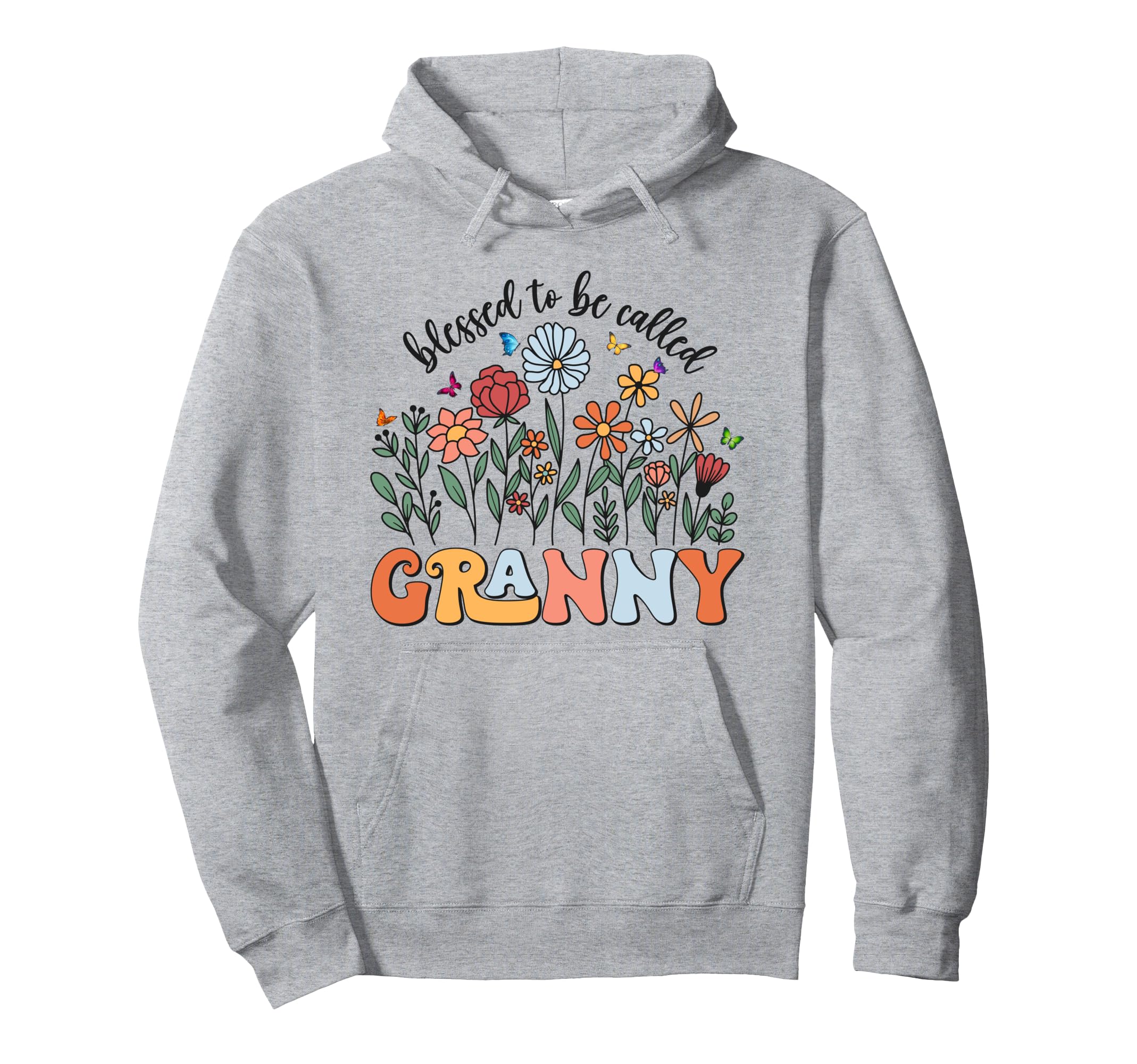 Blessed To Be Called Granny Wildflower Hoodie - Aesthetic Graphic Unisex - T-Shirt, Sweatshirt, Hoodie