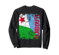 Djibouti Flag Distressed Djibouti Sweatshirt - Graphic Print Men Women - T-Shirt, Sweatshirt, Hoodie
