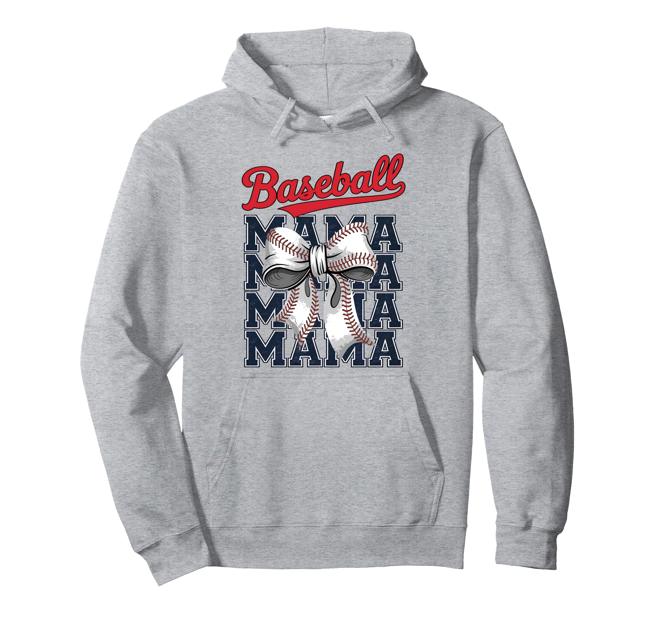 Baseball Mama Coquette Bow Game Day Hoodie - Novelty Apparel for Adults - T-Shirt, Sweatshirt, Hoodie