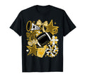 Coquette Bow Football Gold Black Game T-Shirt - Minimalist Print Unisex - T-Shirt, Sweatshirt, Hoodie