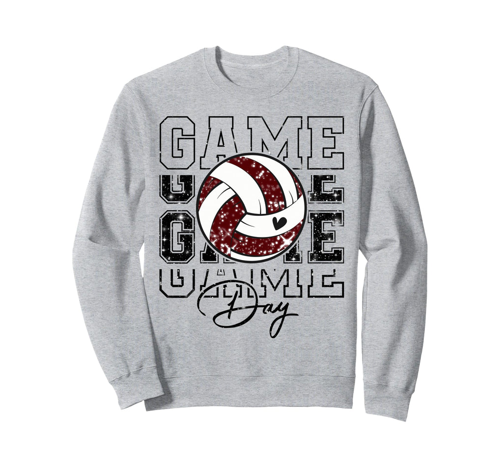 Volleyball Game Day Volleyball Sweatshirt - Aesthetic Graphic Men Women - T-Shirt, Sweatshirt, Hoodie