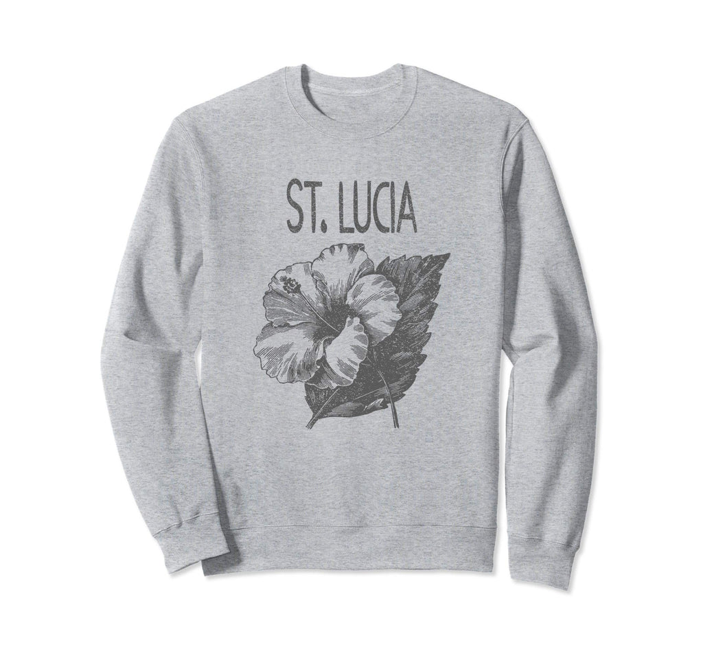 St Lucia Caribbean Distressed Sweatshirt - Unique Graphic Men Women - T-Shirt, Sweatshirt, Hoodie