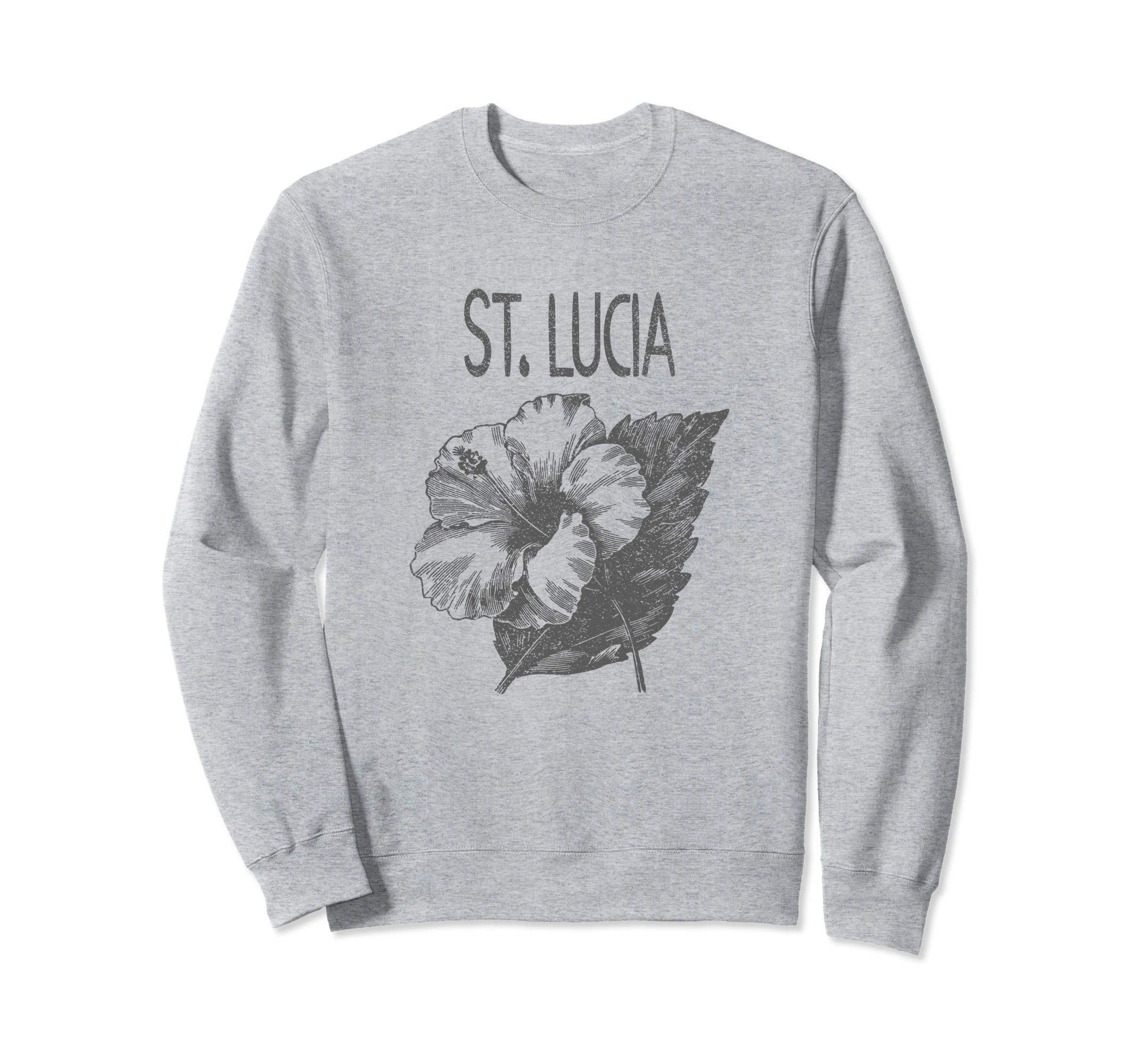 St Lucia Caribbean Distressed Sweatshirt - Unique Graphic Men Women - T-Shirt, Sweatshirt, Hoodie
