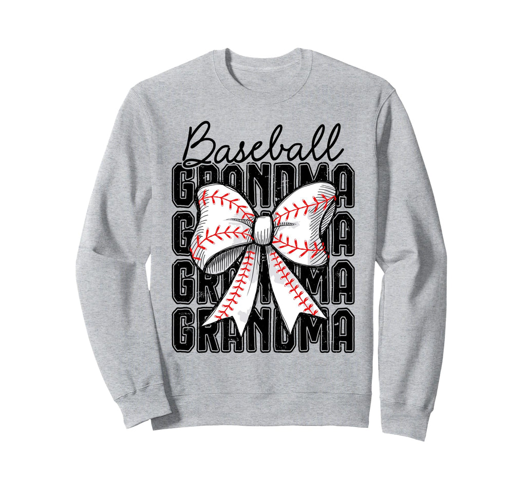 Baseball Grandma Coquette Bow Sweatshirt - Novelty Apparel Men Women - T-Shirt, Sweatshirt, Hoodie