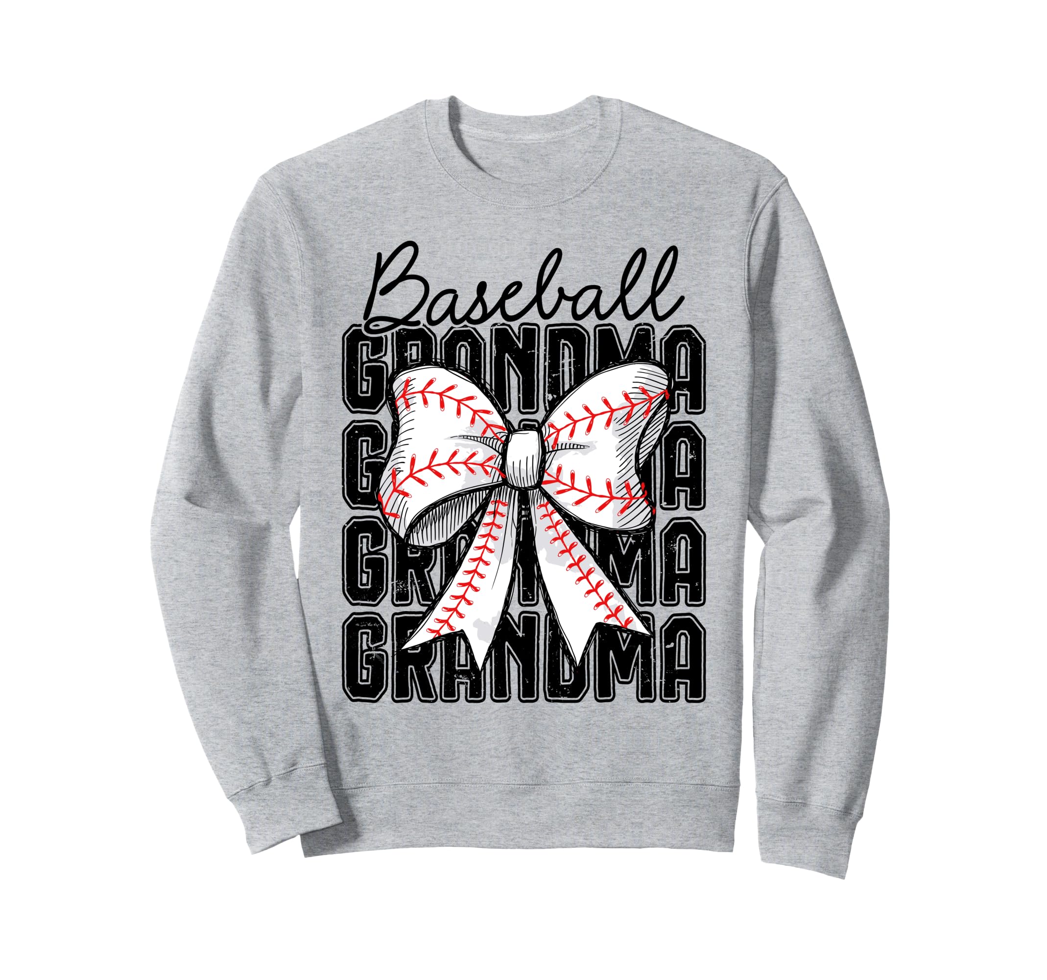 Baseball Grandma Coquette Bow Sweatshirt - Novelty Apparel Men Women - T-Shirt, Sweatshirt, Hoodie