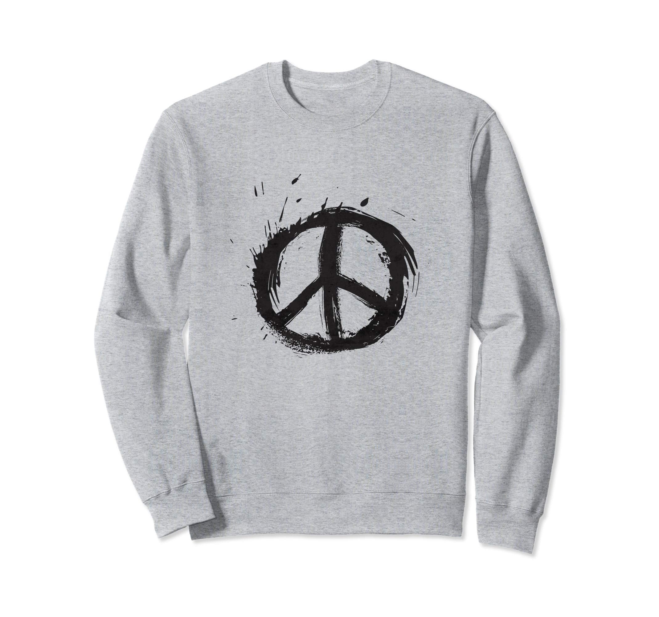 Peace Sign Paint Splatter Hippie Sweatshirt - Unique Graphic Men Women - T-Shirt, Sweatshirt, Hoodie