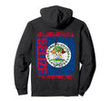 Belize Flag Distressed Belize Hoodie - Graphic Print Men Women - T-Shirt, Sweatshirt, Hoodie