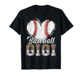 Softball Baseball Gigi Heart Leopard T-Shirt - Streetwear Style for Adults - T-Shirt, Sweatshirt, Hoodie