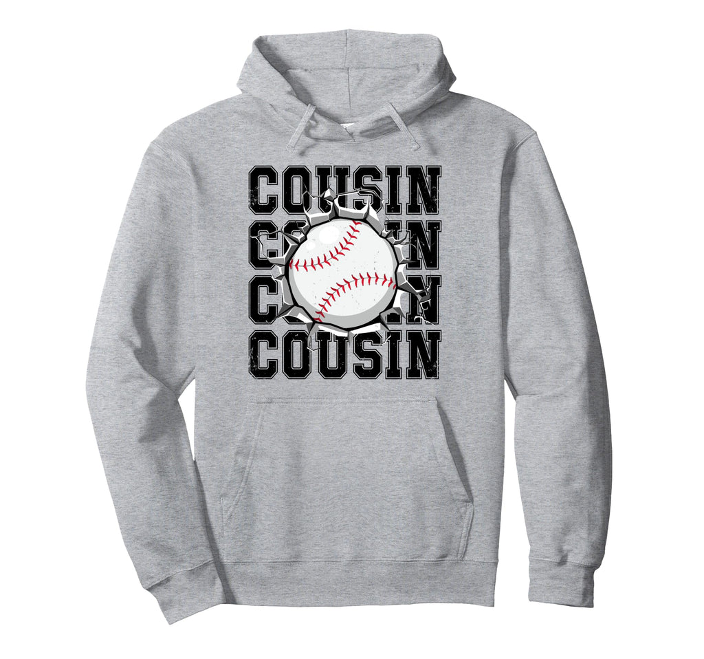 Baseball Cousin Cracked Wall Family Hoodie - Minimalist Print for Adults - T-Shirt, Sweatshirt, Hoodie