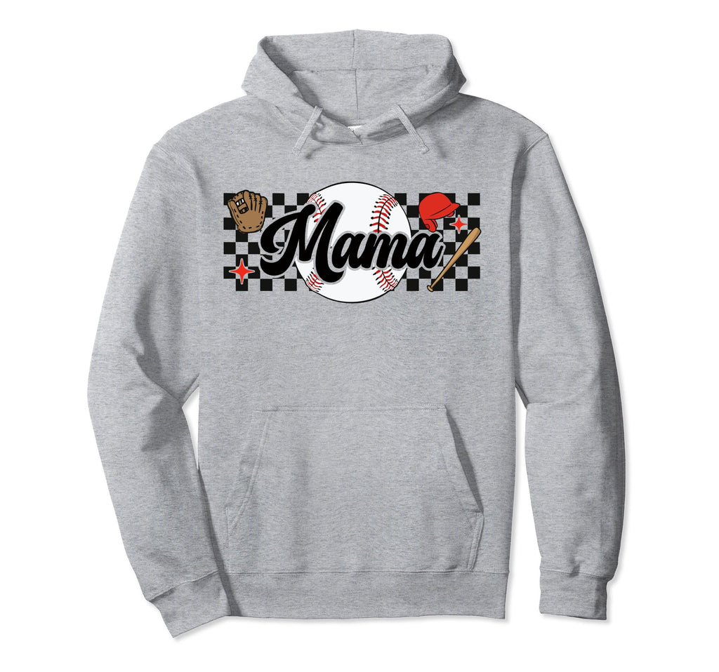 Baseball Mama Game Day Vibes Mothers Hoodie - Streetwear Style Men Women - T-Shirt, Sweatshirt, Hoodie