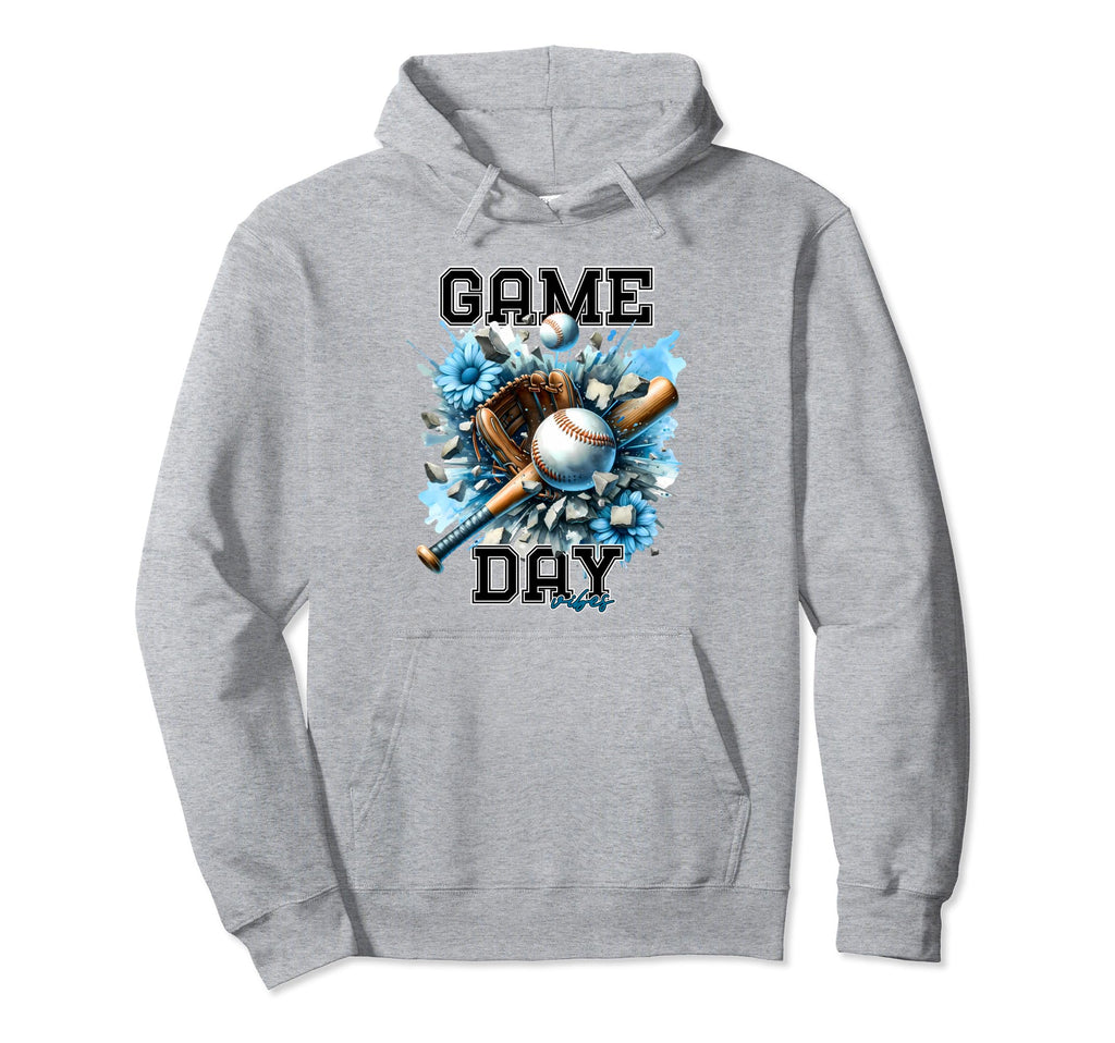 Sports Mom Baseball Theme Floral Ai Hoodie - Casual Everyday Wear Unisex - T-Shirt, Sweatshirt, Hoodie