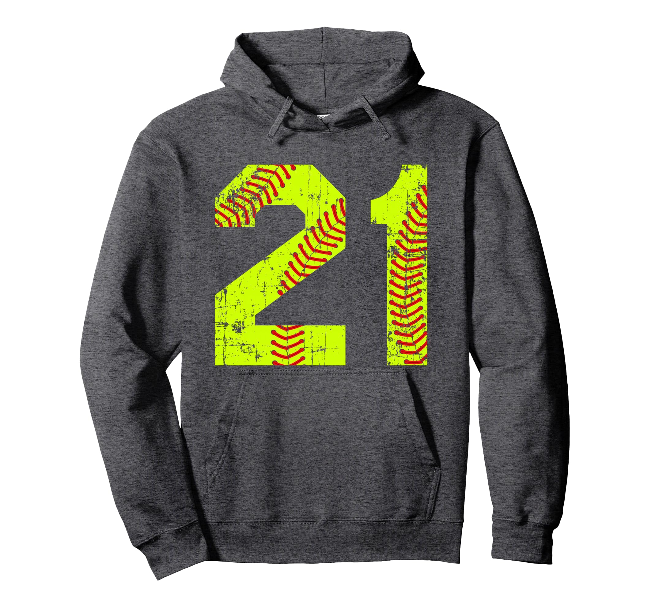 Softball 21 Jersey Number Hoodie - Trendy Graphic Men Women - T-Shirt, Sweatshirt, Hoodie