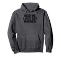 Beer Me I Just Got Married Funny Distressed Hoodie - Graphic Print Unisex - T-Shirt, Sweatshirt, Hoodie