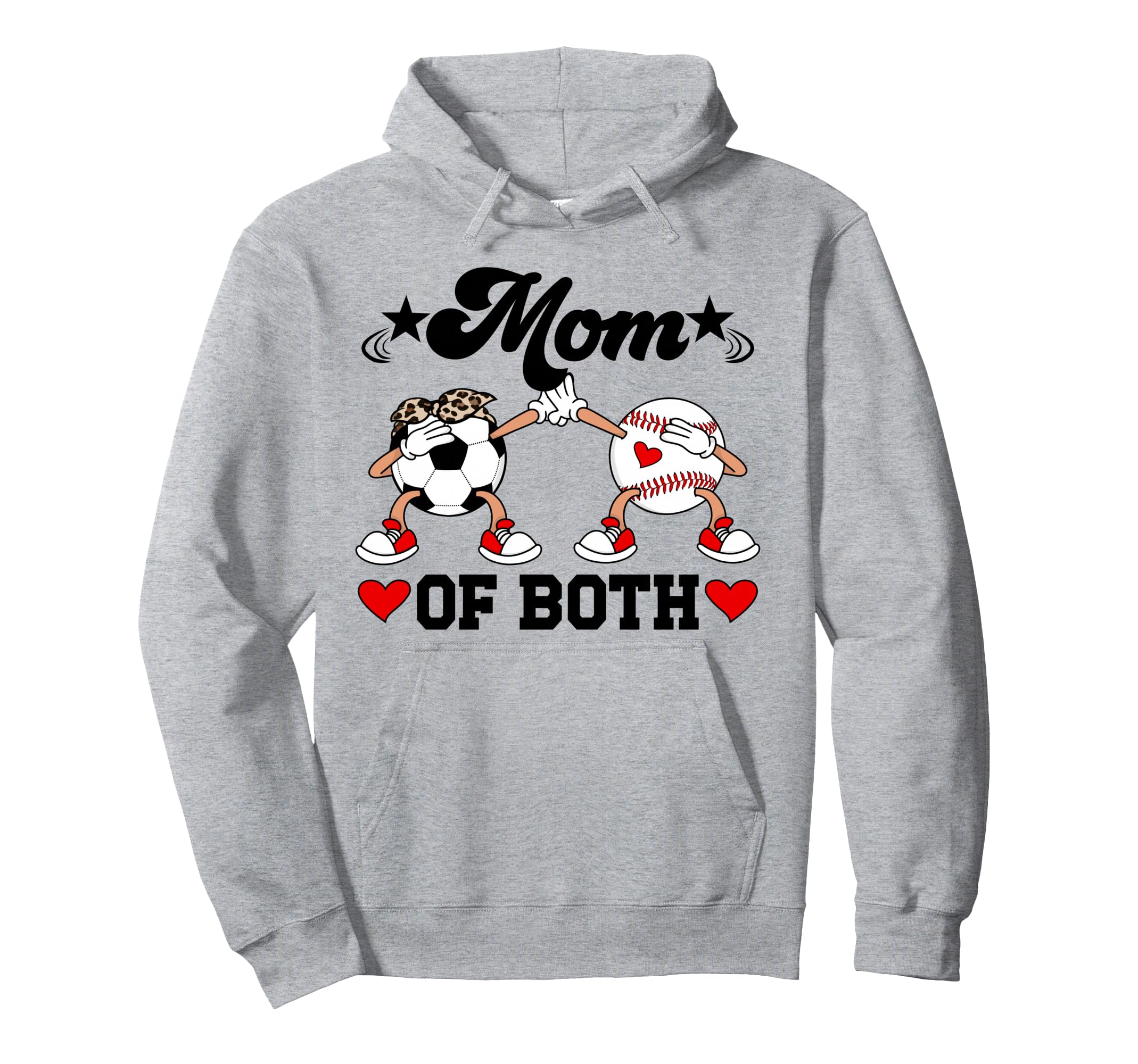 Mom Both Soccer Baseball Mom Hoodie - Casual Everyday Wear for Adults - T-Shirt, Sweatshirt, Hoodie