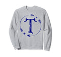 Initial T Monogram Boho Name Sweatshirt - Novelty Apparel for Adults - T-Shirt, Sweatshirt, Hoodie