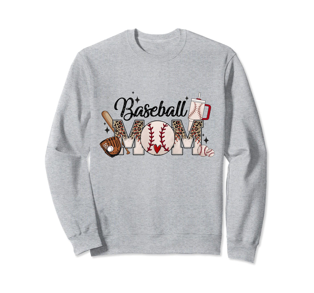 Baseball Mom Sweatshirt - Graphic Print Unisex - T-Shirt, Sweatshirt, Hoodie
