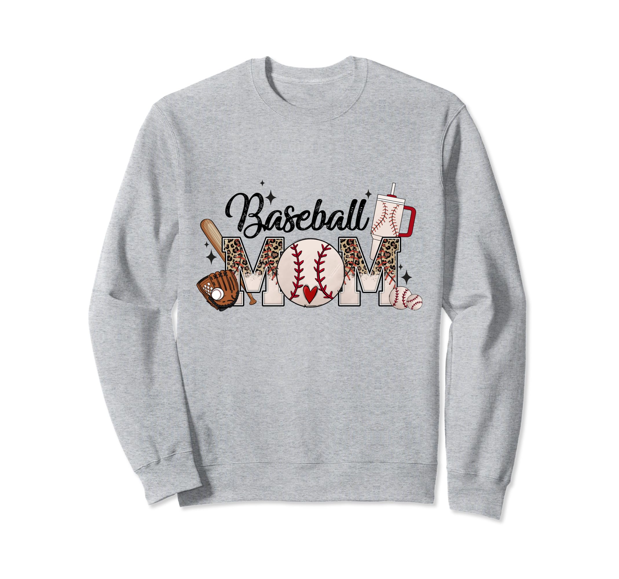 Baseball Mom Sweatshirt - Graphic Print Unisex - T-Shirt, Sweatshirt, Hoodie