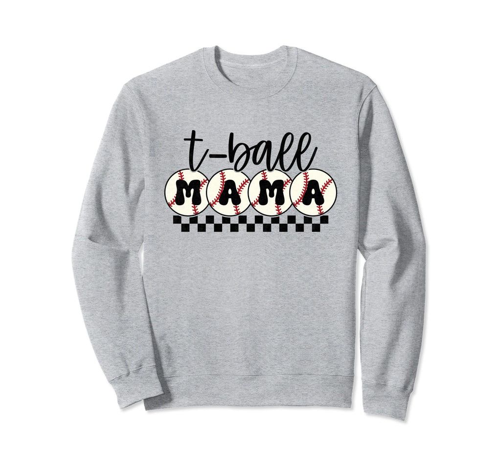 Funny T Ball Mom Softball Ball Mama Sweatshirt - Aesthetic Graphic Unisex - T-Shirt, Sweatshirt, Hoodie