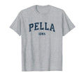 Pella Iowa Ia Varsity Sports Navy T-Shirt - Fun Novelty Design Men Women - T-Shirt, Sweatshirt, Hoodie