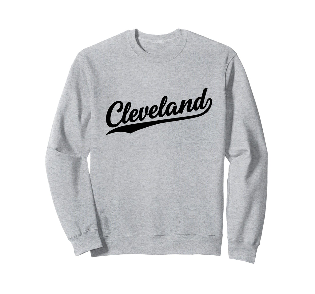 Cleveland Ohio Script 1970S Black Text Sweatshirt - Graphic Print Unisex - T-Shirt, Sweatshirt, Hoodie