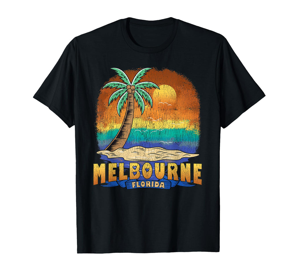 Melbourne Florida Distressed T-Shirt - Casual Everyday Wear Men Women - T-Shirt, Sweatshirt, Hoodie