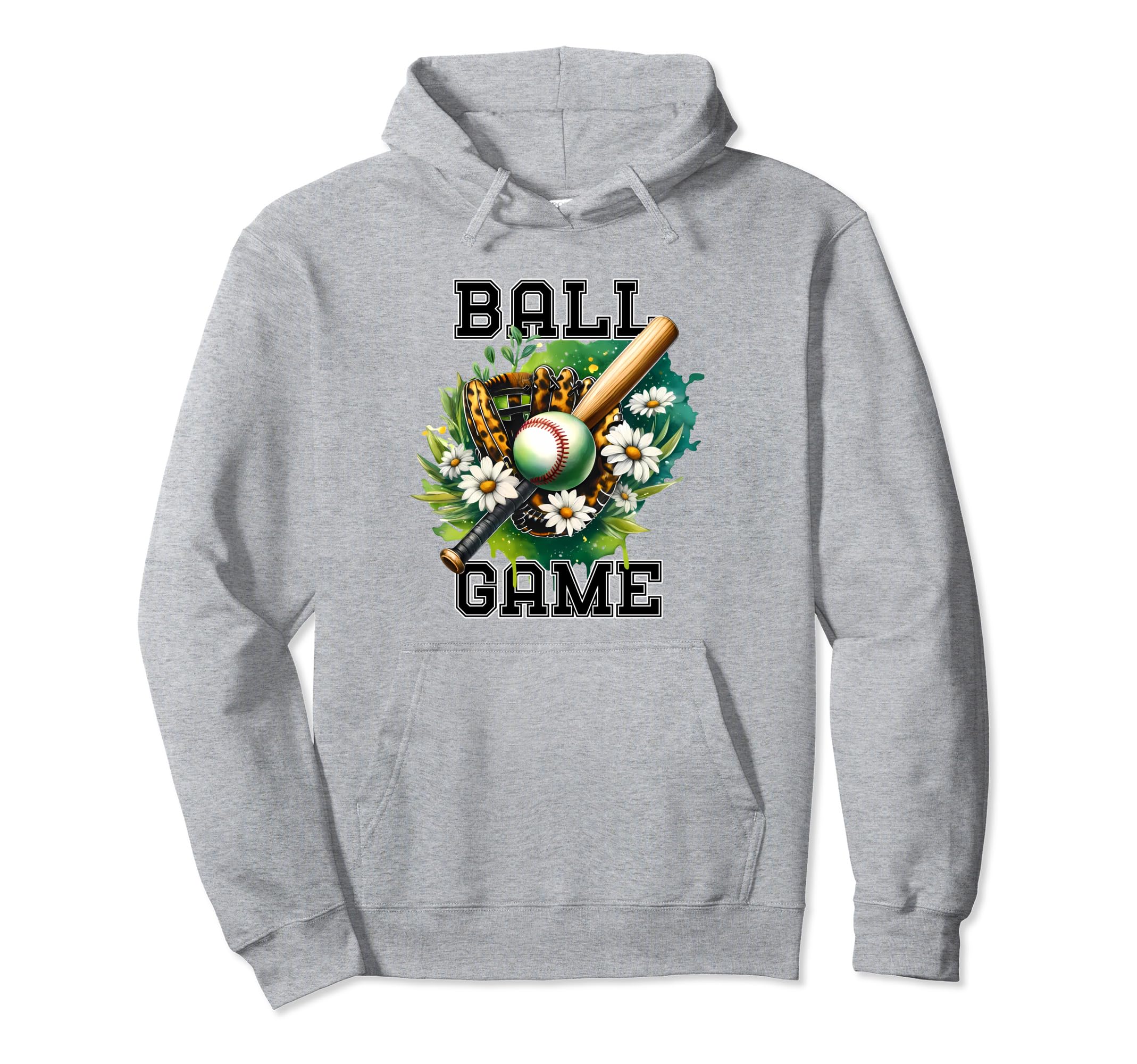 Sports Mom Baseball Theme Floral Ai Hoodie - Fun Novelty Design Men Women - T-Shirt, Sweatshirt, Hoodie