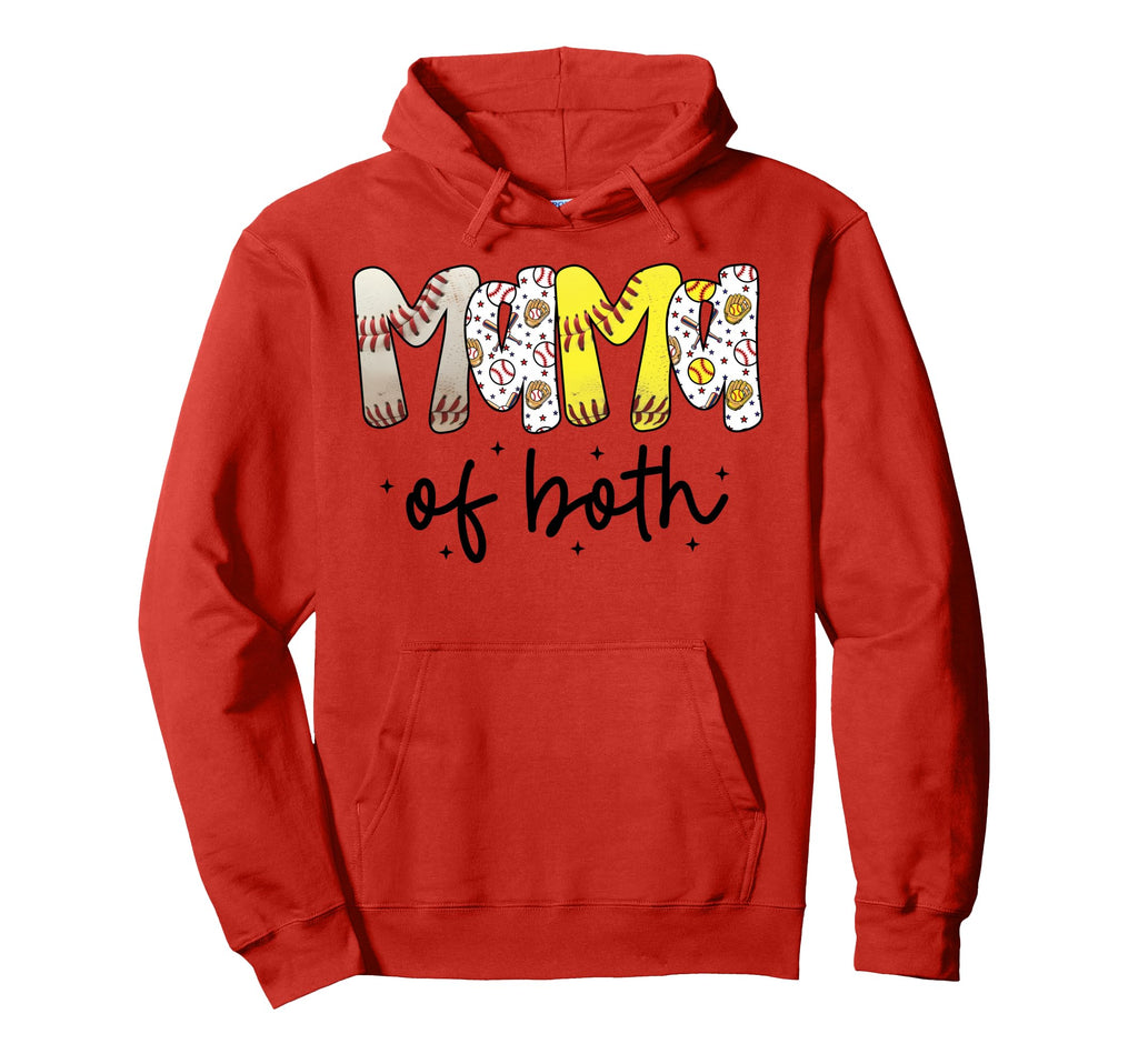 Mama Both Baseball Softball Mom Mothers Day Hoodie - Novelty Apparel Unisex - T-Shirt, Sweatshirt, Hoodie