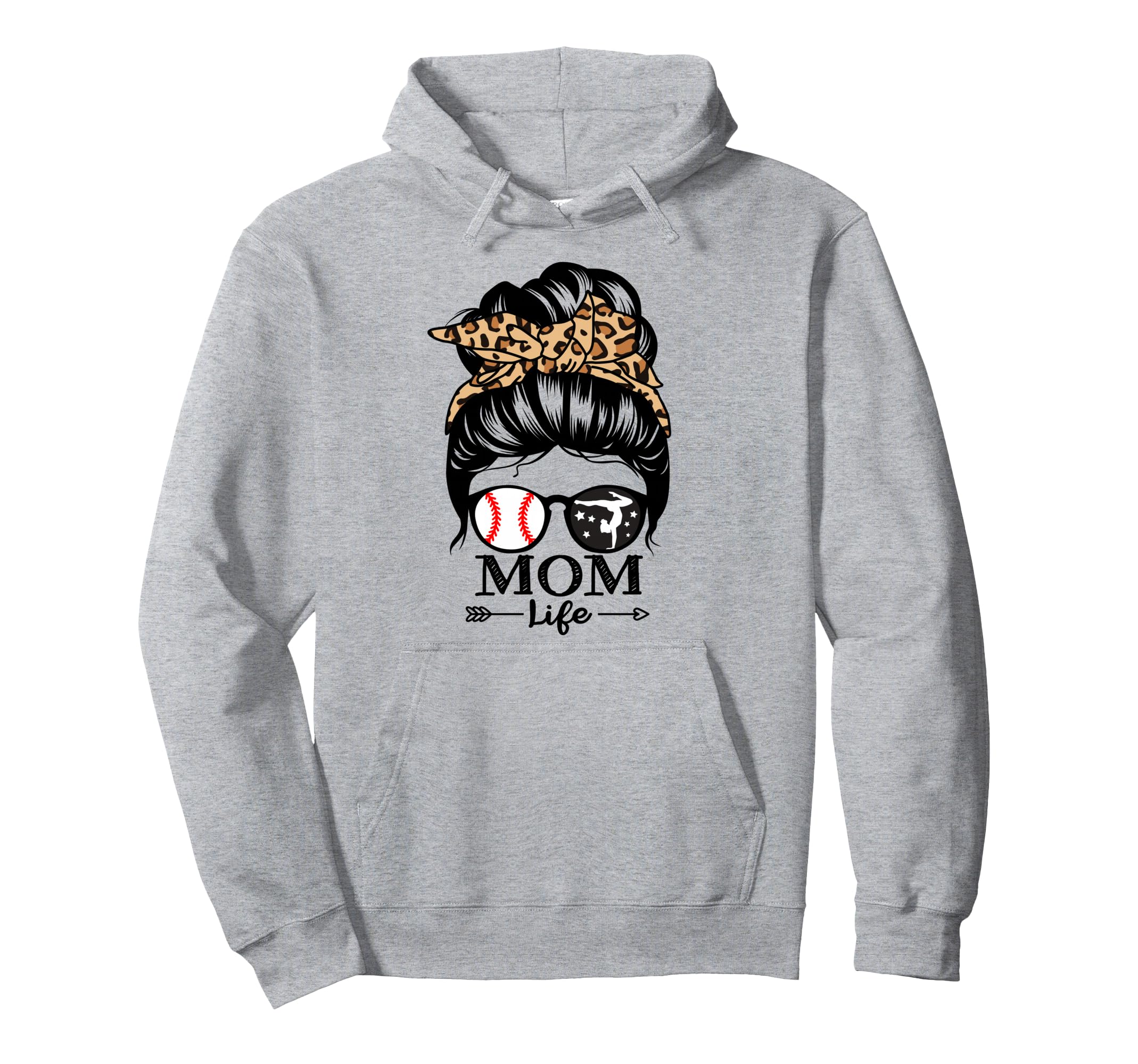 Mom Life Messy Bun Hair Funny Hoodie - Streetwear Style for Adults - T-Shirt, Sweatshirt, Hoodie