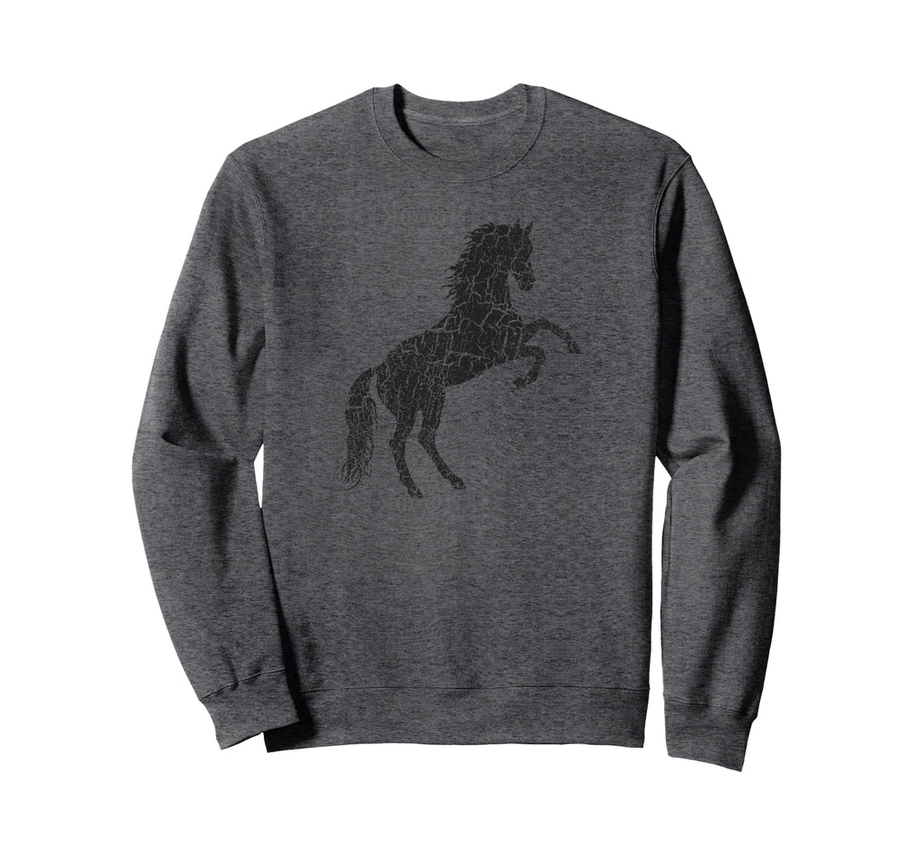 Horse Distressed Horse Sweatshirt - Graphic Print Unisex - T-Shirt, Sweatshirt, Hoodie