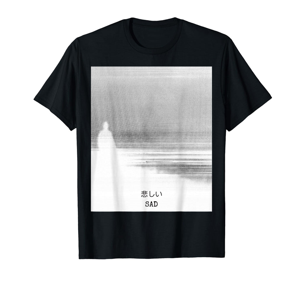Sad Vaporwave Aesthetic Japanese T-Shirt - Minimalist Print for Adults - T-Shirt, Sweatshirt, Hoodie