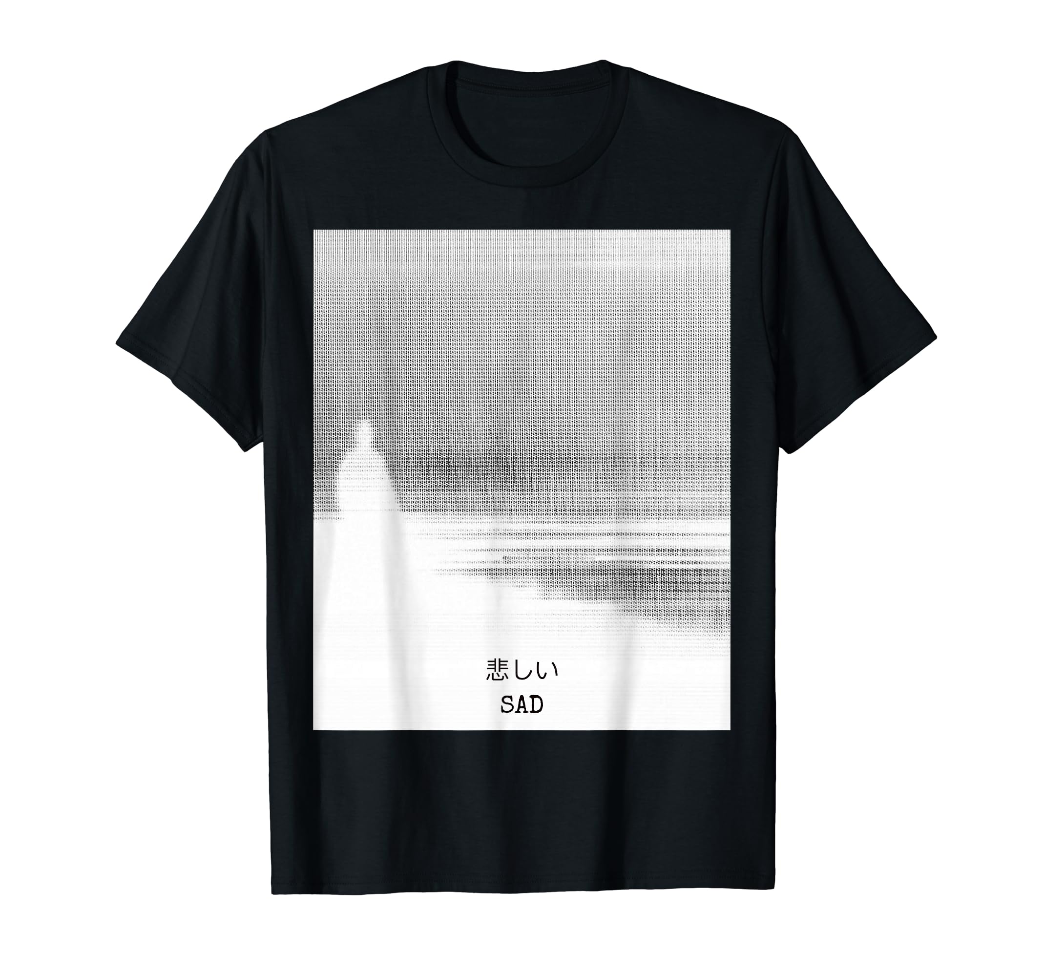 Sad Vaporwave Aesthetic Japanese T-Shirt - Minimalist Print for Adults - T-Shirt, Sweatshirt, Hoodie