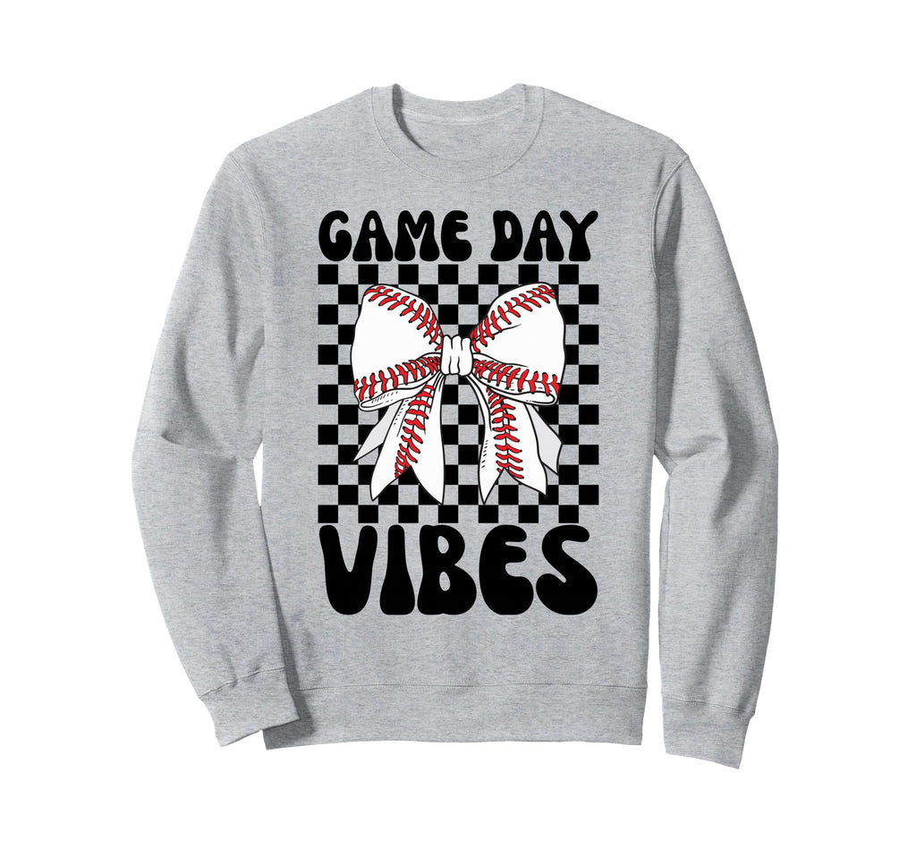 Game Day Vibes Coquette Bow Sweatshirt - Aesthetic Graphic for Adults - T-Shirt, Sweatshirt, Hoodie