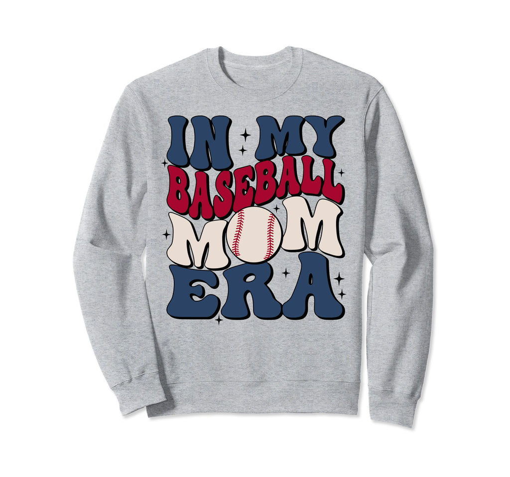 Groovy My Baseball Mom Era Baseball Sweatshirt - Novelty Apparel Unisex - T-Shirt, Sweatshirt, Hoodie