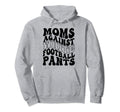 Funny Groovy Moms Against White Hoodie - Aesthetic Graphic for Adults - T-Shirt, Sweatshirt, Hoodie