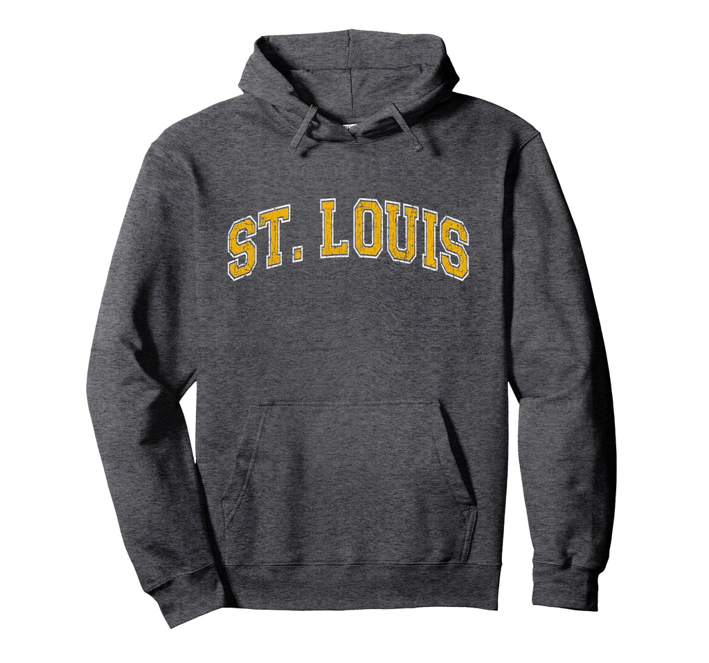 St Louis Missouri Distressed Hoodie - Fun Novelty Design Men Women - T-Shirt, Sweatshirt, Hoodie
