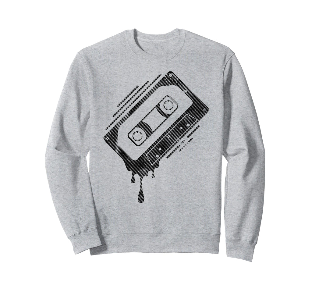 Dripping Cassette Tape Sweatshirt - Graphic Print Unisex - T-Shirt, Sweatshirt, Hoodie