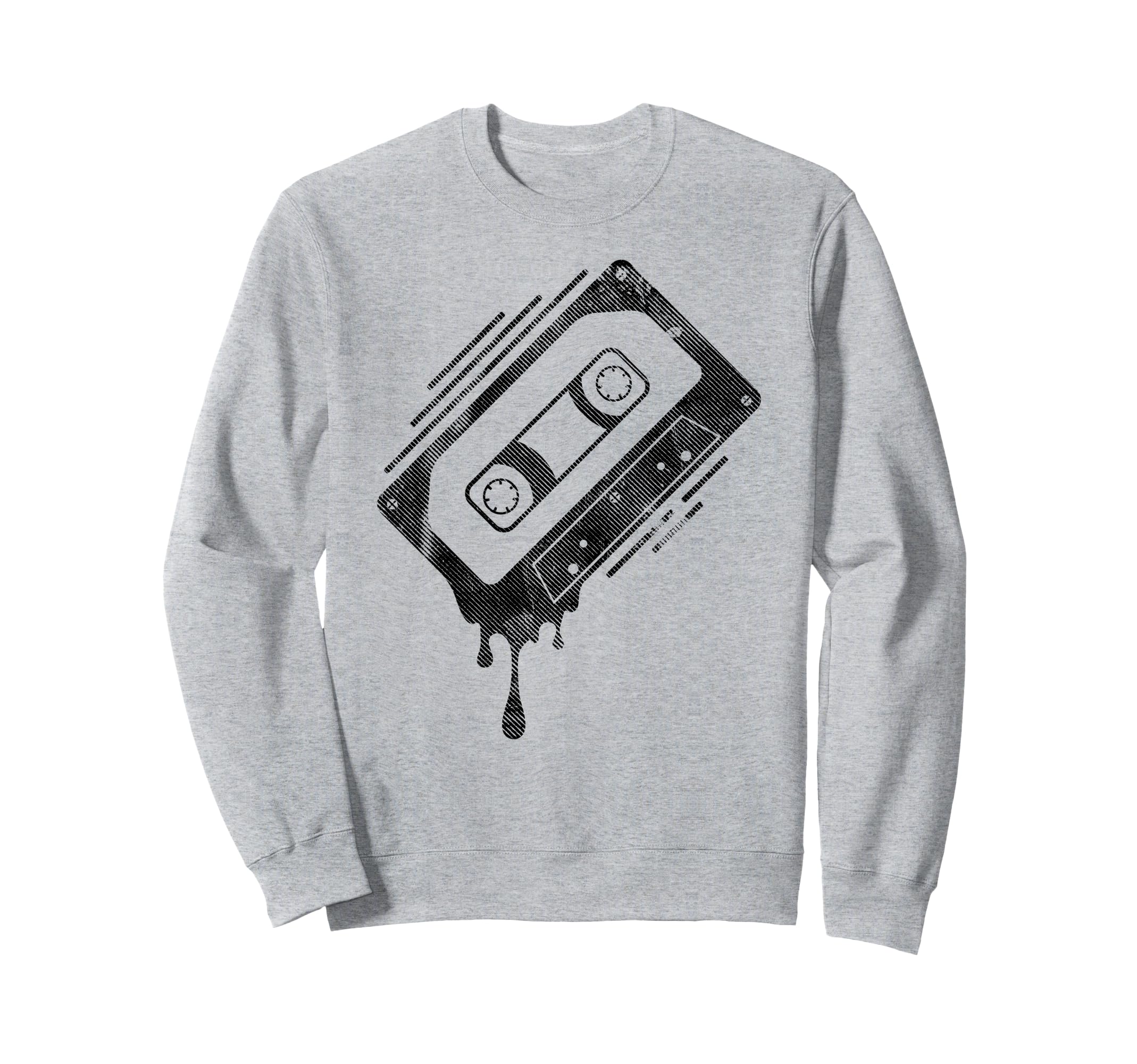 Dripping Cassette Tape Sweatshirt - Graphic Print Unisex - T-Shirt, Sweatshirt, Hoodie