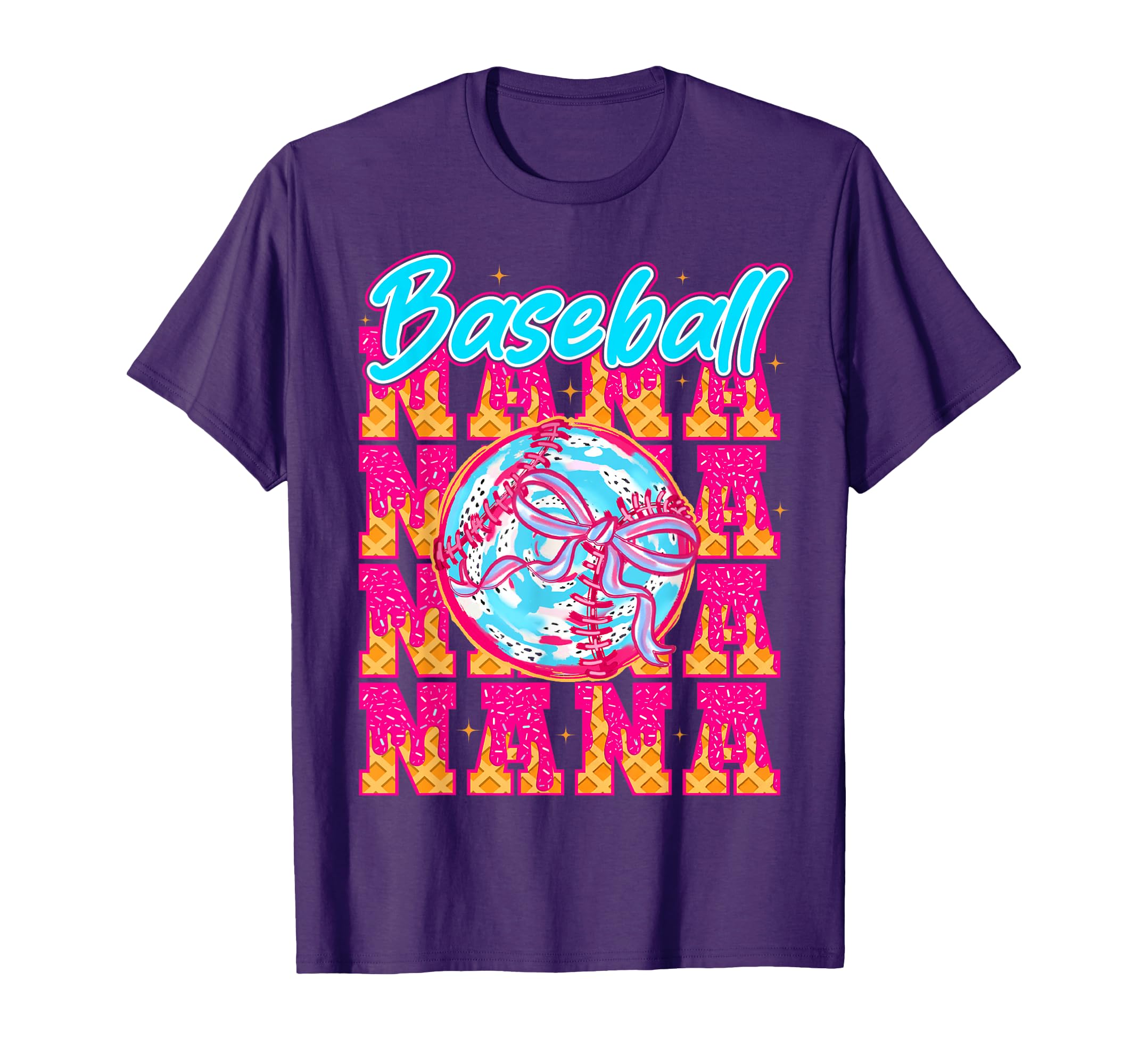 Baseball Drip Nana Ice Cream Drip T-Shirt - Novelty Apparel Men Women - T-Shirt, Sweatshirt, Hoodie
