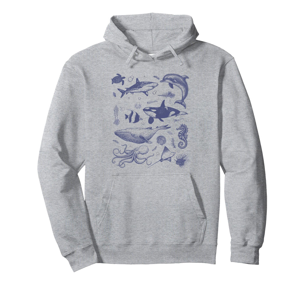Ocean Life Sea Aesthetic Dolphin Hoodie - Casual Everyday Wear Men Women - T-Shirt, Sweatshirt, Hoodie