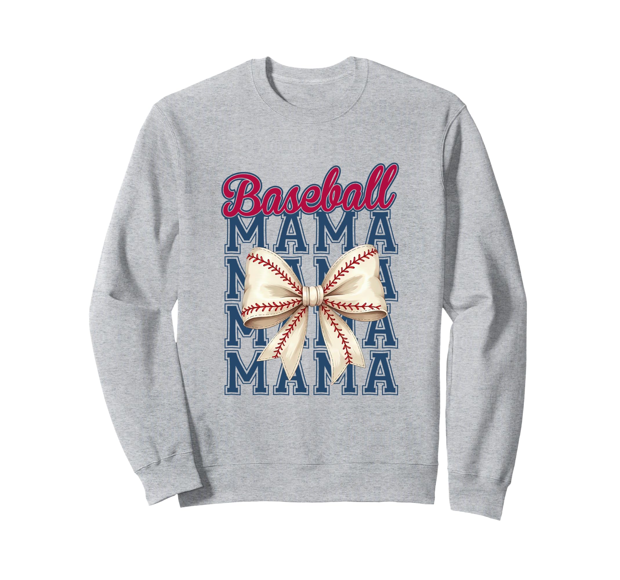 Baseball Mama Coquette Bow Mom Baseball Sweatshirt - Novelty Apparel Unisex - T-Shirt, Sweatshirt, Hoodie