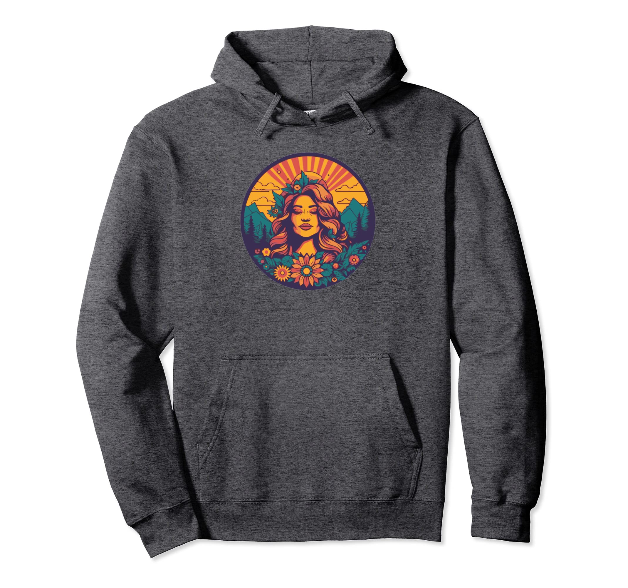 Groovy Mountain Mama Hippie 60S Hoodie - Novelty Apparel Men Women - T-Shirt, Sweatshirt, Hoodie